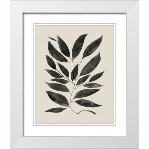 Branched Composition I White Modern Wood Framed Art Print with Double Matting by Popp, Grace