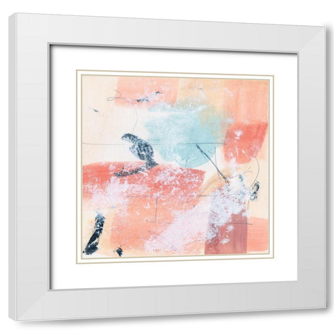 Warm Underneath I White Modern Wood Framed Art Print with Double Matting by Wang, Melissa