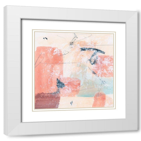 Warm Underneath III White Modern Wood Framed Art Print with Double Matting by Wang, Melissa