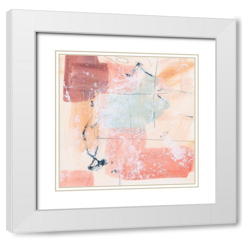 Warm Underneath IV White Modern Wood Framed Art Print with Double Matting by Wang, Melissa