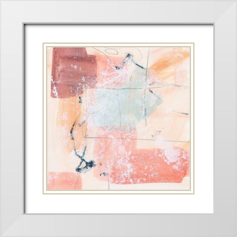 Warm Underneath IV White Modern Wood Framed Art Print with Double Matting by Wang, Melissa