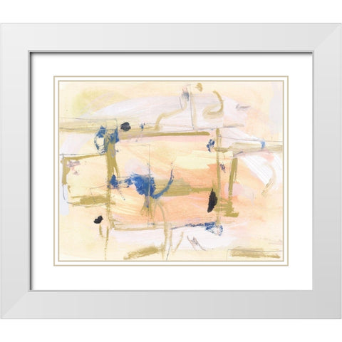 Sunrise City I White Modern Wood Framed Art Print with Double Matting by Wang, Melissa