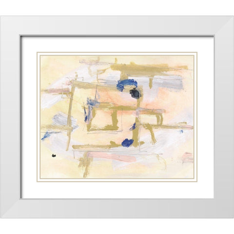 Sunrise City II White Modern Wood Framed Art Print with Double Matting by Wang, Melissa