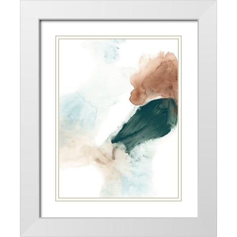 Liquid Rhythm II White Modern Wood Framed Art Print with Double Matting by Vess, June Erica