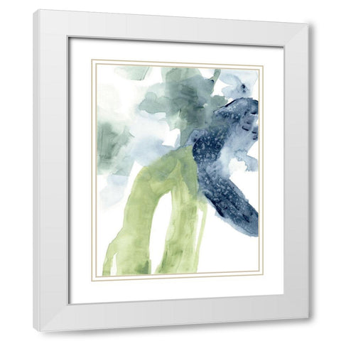 Tributary Flow II White Modern Wood Framed Art Print with Double Matting by Vess, June Erica