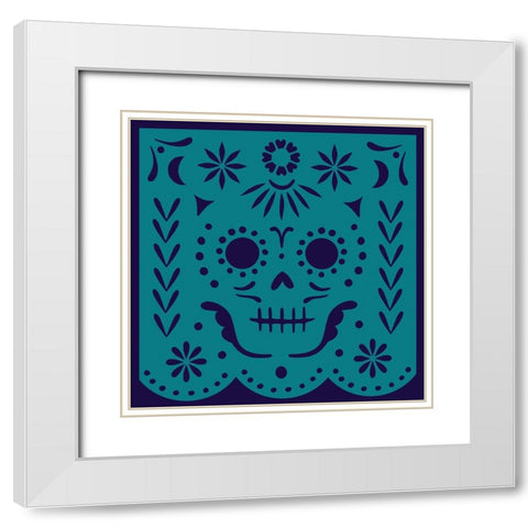 Calaveras IV White Modern Wood Framed Art Print with Double Matting by Barnes, Victoria