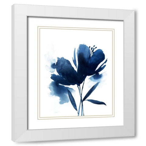 Blazing Bloom I White Modern Wood Framed Art Print with Double Matting by Popp, Grace