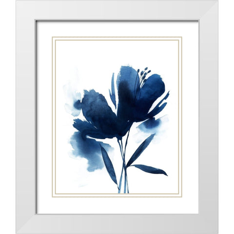 Blazing Bloom I White Modern Wood Framed Art Print with Double Matting by Popp, Grace