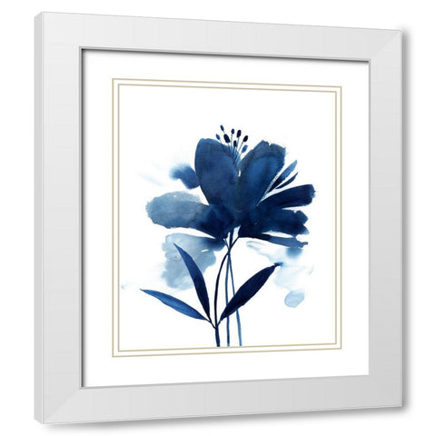 Blazing Bloom II White Modern Wood Framed Art Print with Double Matting by Popp, Grace