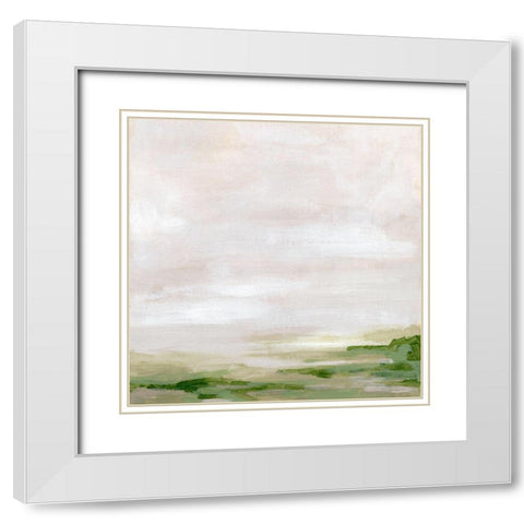 Marsh Horizon II White Modern Wood Framed Art Print with Double Matting by Vess, June Erica