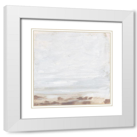 Neutral Breakers I White Modern Wood Framed Art Print with Double Matting by Vess, June Erica
