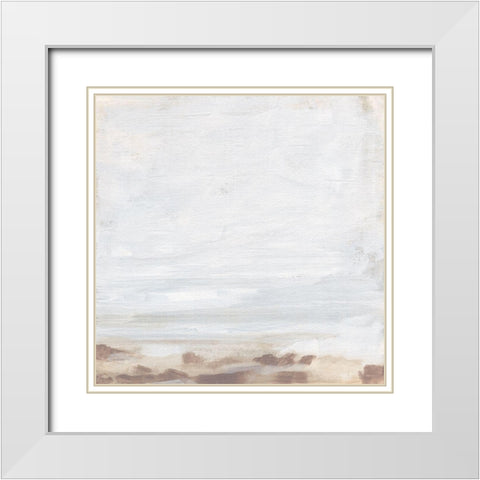 Neutral Breakers I White Modern Wood Framed Art Print with Double Matting by Vess, June Erica