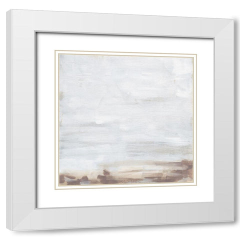 Neutral Breakers II White Modern Wood Framed Art Print with Double Matting by Vess, June Erica
