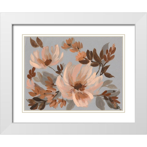 Autumns Bouquet I White Modern Wood Framed Art Print with Double Matting by Goldberger, Jennifer