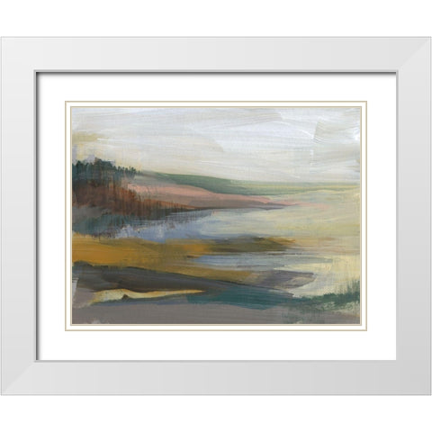 Northwest Cove I White Modern Wood Framed Art Print with Double Matting by Goldberger, Jennifer