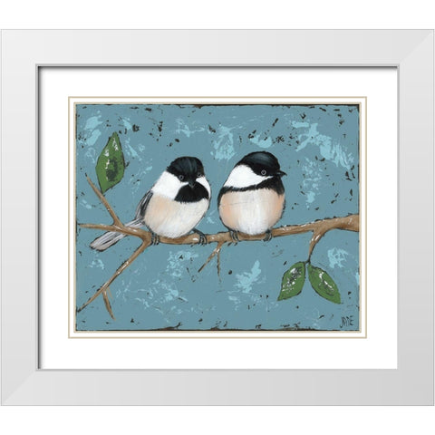 Best Buds I White Modern Wood Framed Art Print with Double Matting by Reynolds, Jade