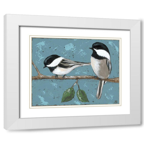 Best Buds II White Modern Wood Framed Art Print with Double Matting by Reynolds, Jade