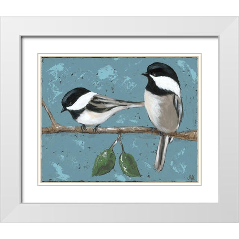 Best Buds II White Modern Wood Framed Art Print with Double Matting by Reynolds, Jade