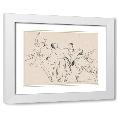 La Ballerine I White Modern Wood Framed Art Print with Double Matting by Wang, Melissa