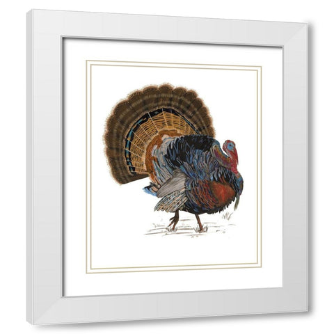 Turkey Study I White Modern Wood Framed Art Print with Double Matting by Wang, Melissa