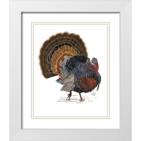 Turkey Study I White Modern Wood Framed Art Print with Double Matting by Wang, Melissa