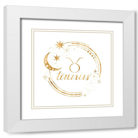 Gilded Astrology II White Modern Wood Framed Art Print with Double Matting by Popp, Grace