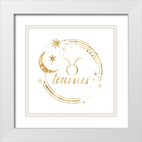 Gilded Astrology II White Modern Wood Framed Art Print with Double Matting by Popp, Grace