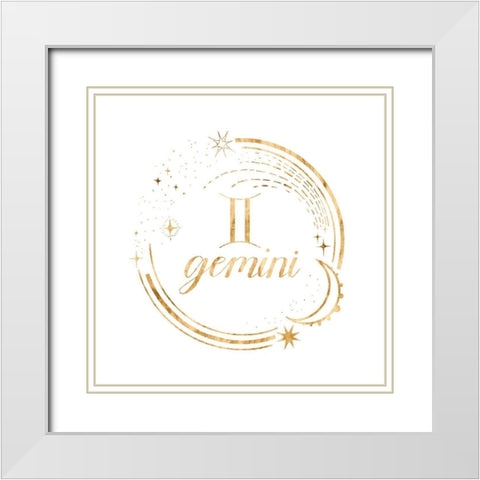 Gilded Astrology III White Modern Wood Framed Art Print with Double Matting by Popp, Grace