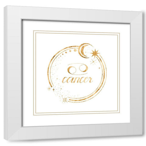 Gilded Astrology IV White Modern Wood Framed Art Print with Double Matting by Popp, Grace