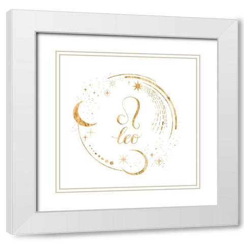 Gilded Astrology V White Modern Wood Framed Art Print with Double Matting by Popp, Grace