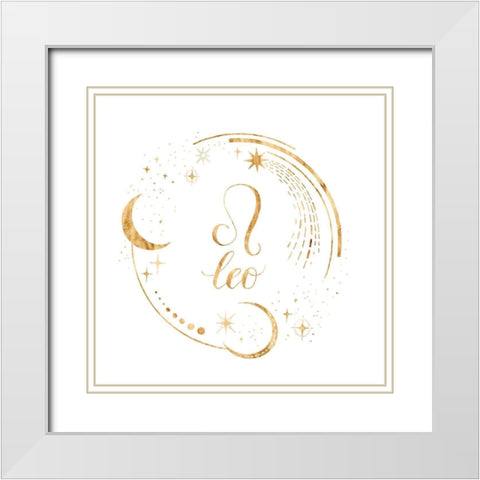 Gilded Astrology V White Modern Wood Framed Art Print with Double Matting by Popp, Grace