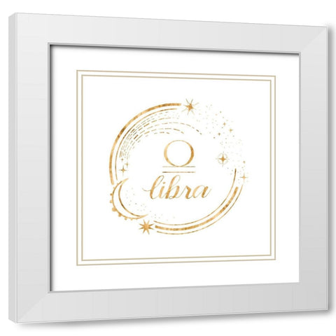 Gilded Astrology VII White Modern Wood Framed Art Print with Double Matting by Popp, Grace