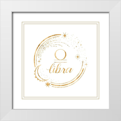 Gilded Astrology VII White Modern Wood Framed Art Print with Double Matting by Popp, Grace