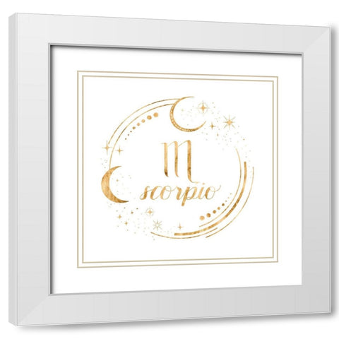 Gilded Astrology VIII White Modern Wood Framed Art Print with Double Matting by Popp, Grace