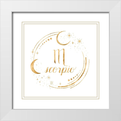 Gilded Astrology VIII White Modern Wood Framed Art Print with Double Matting by Popp, Grace