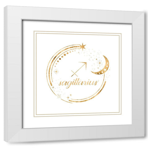 Gilded Astrology IX White Modern Wood Framed Art Print with Double Matting by Popp, Grace