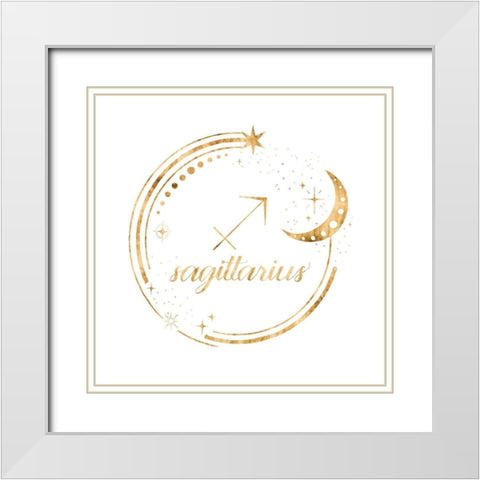 Gilded Astrology IX White Modern Wood Framed Art Print with Double Matting by Popp, Grace