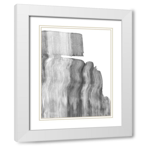 Static II White Modern Wood Framed Art Print with Double Matting by Caroline, Emma