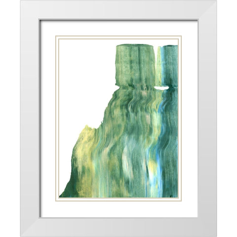 Static III White Modern Wood Framed Art Print with Double Matting by Caroline, Emma