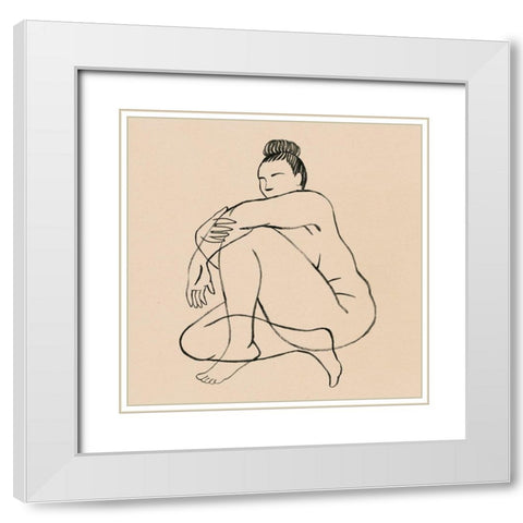 Femme Figure II White Modern Wood Framed Art Print with Double Matting by Popp, Grace