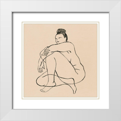 Femme Figure II White Modern Wood Framed Art Print with Double Matting by Popp, Grace