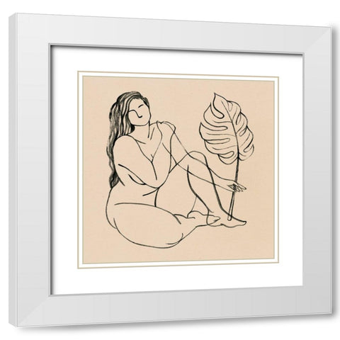 Femme Figure III White Modern Wood Framed Art Print with Double Matting by Popp, Grace