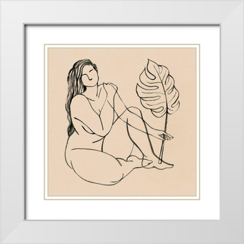 Femme Figure III White Modern Wood Framed Art Print with Double Matting by Popp, Grace