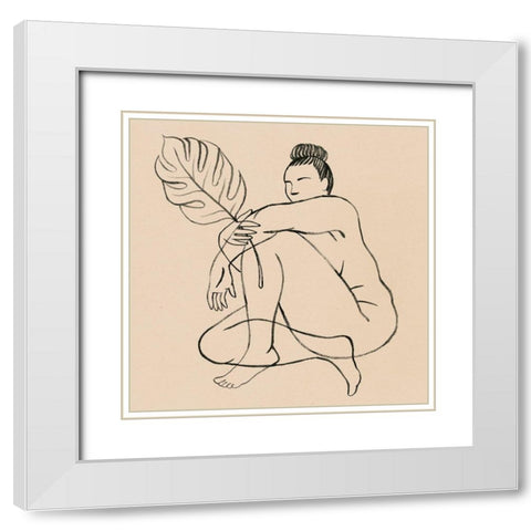 Femme Figure IV White Modern Wood Framed Art Print with Double Matting by Popp, Grace