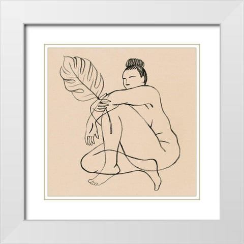 Femme Figure IV White Modern Wood Framed Art Print with Double Matting by Popp, Grace