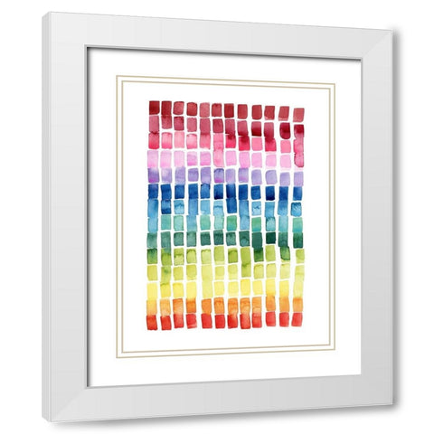 Under the Rainbow I White Modern Wood Framed Art Print with Double Matting by Popp, Grace