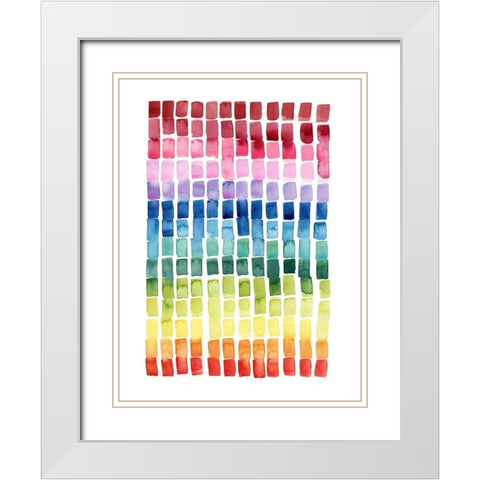 Under the Rainbow I White Modern Wood Framed Art Print with Double Matting by Popp, Grace