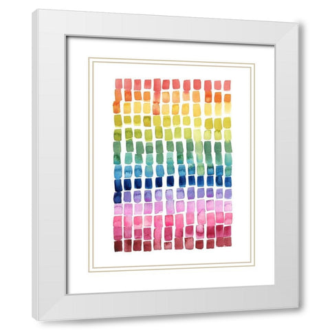 Under the Rainbow II White Modern Wood Framed Art Print with Double Matting by Popp, Grace