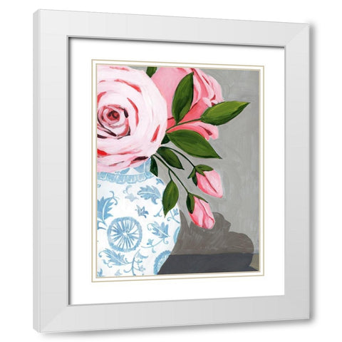 Autumnal Roses II White Modern Wood Framed Art Print with Double Matting by Popp, Grace