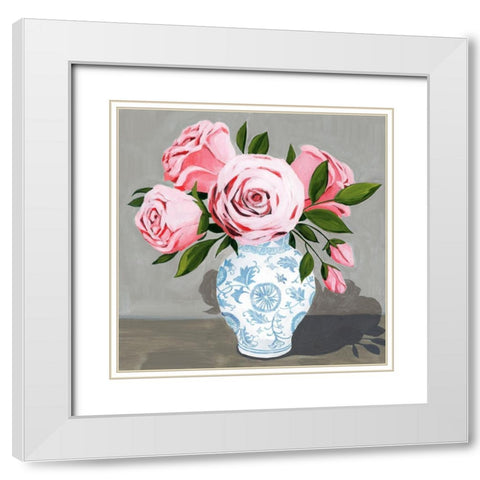 Autumnal Roses III White Modern Wood Framed Art Print with Double Matting by Popp, Grace